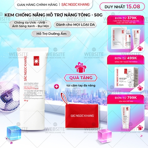 Kem Chống Nắng Nâng Tông Sắc Ngọc Khang 50g