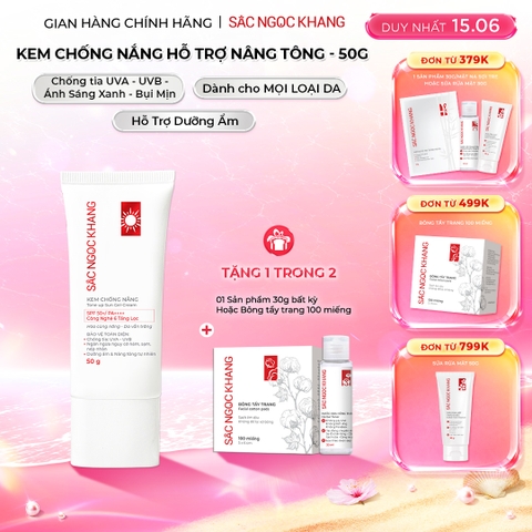 Kem Chống Nắng Nâng Tông Sắc Ngọc Khang 50g