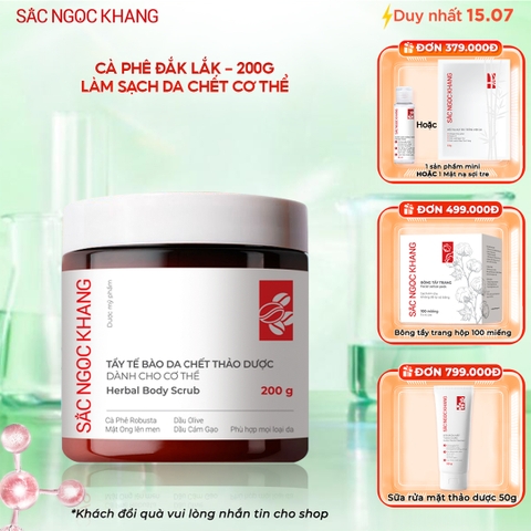 Tẩy Tế Bào Chết Thảo Dược Sắc Ngọc Khang Dành Cho Cơ Thể (Herbal Body Scrub) (hũ 200g)