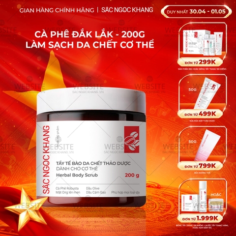 Tẩy Tế Bào Chết Thảo Dược Sắc Ngọc Khang Dành Cho Cơ Thể (Herbal Body Scrub) (hũ 200g)