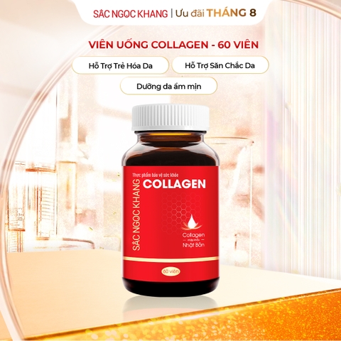 Viên Uống Collagen Dipeptide Mờ Nếp Nhăn - Dưỡng Ẩm Mịn Da Sắc Ngọc Khang hộp 60 viên