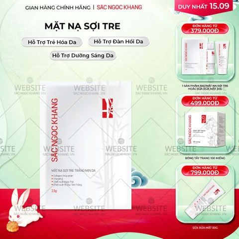 Mặt Nạ Sợi Tre Trắng Mịn Da Sắc Ngọc Khang (1 miếng/23g)
