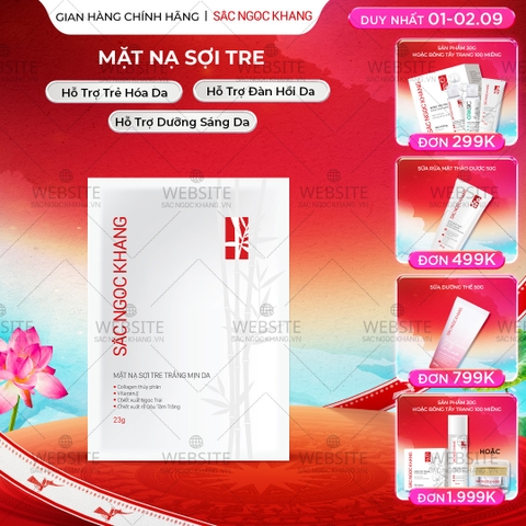 Mặt Nạ Sợi Tre Trắng Mịn Da Sắc Ngọc Khang (1 miếng/23g)