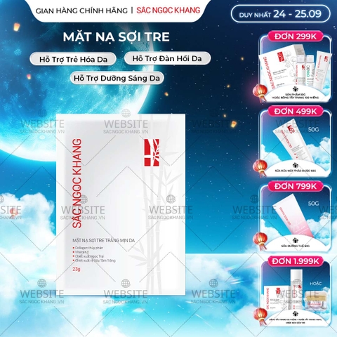 Mặt Nạ Sợi Tre Trắng Mịn Da Sắc Ngọc Khang (1 miếng/23g)