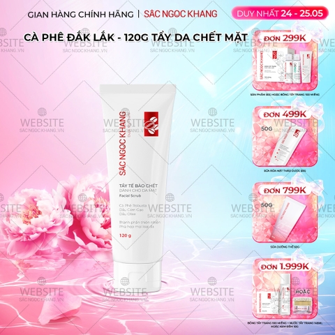 Tẩy Tế Bào Chết Cà Phê Dành Cho Da Mặt Sắc Ngọc Khang (Facial Scrub) (Tuýp 120 g)