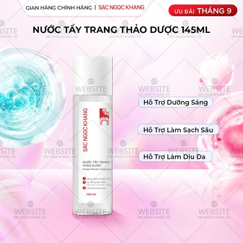 Nước Tẩy Trang Thảo Dược Sắc Ngọc Khang 145ml (Micellar Cleansing Water)