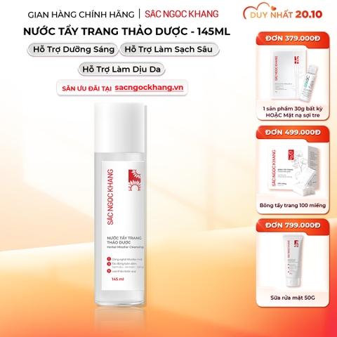 Nước Tẩy Trang Thảo Dược Sắc Ngọc Khang 145ml (Micellar Cleansing Water)