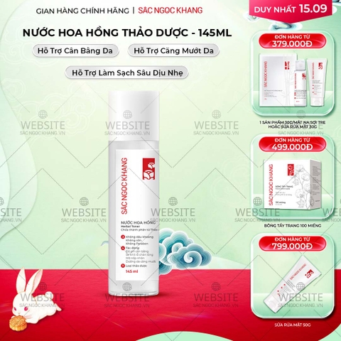 Nước Hoa Hồng Thảo Dược Sắc Ngọc Khang 145ml (Herbal Toner)
