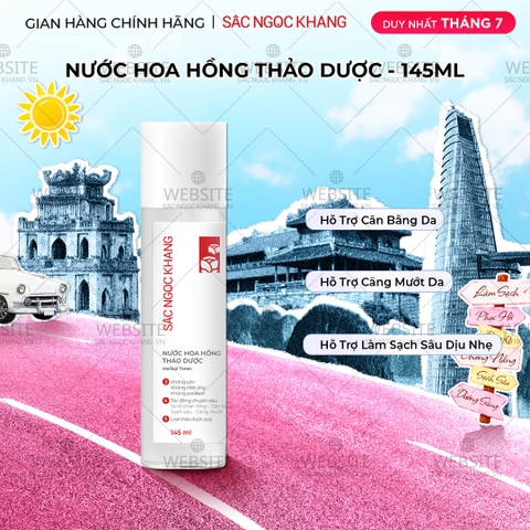 Nước Hoa Hồng Thảo Dược Sắc Ngọc Khang 145ml (Herbal Toner)