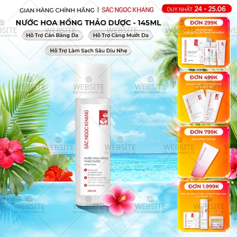 Nước Hoa Hồng Thảo Dược Sắc Ngọc Khang 145ml (Herbal Toner)