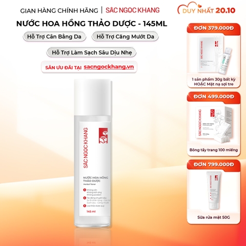 Nước Hoa Hồng Thảo Dược Sắc Ngọc Khang 145ml ( Herbal Toner) - Bản nâng cấp