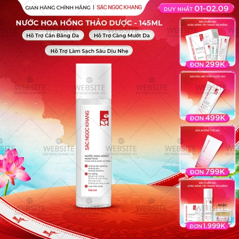 Nước Hoa Hồng Thảo Dược Sắc Ngọc Khang 145ml (Herbal Toner)