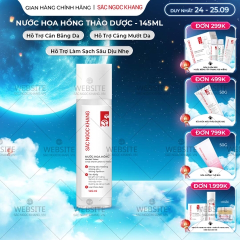 Nước Hoa Hồng Thảo Dược Sắc Ngọc Khang 145ml (Herbal Toner)