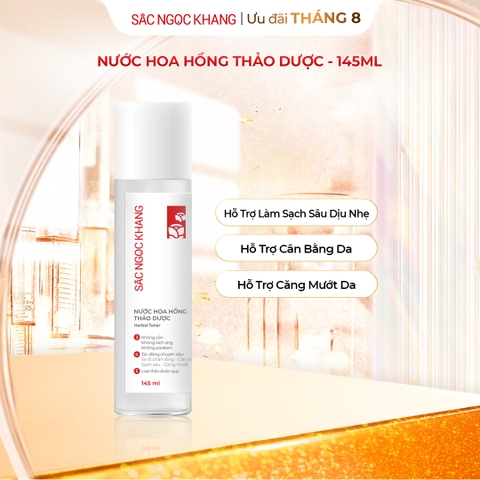 Nước Hoa Hồng Thảo Dược Sắc Ngọc Khang 145ml ( Herbal Toner) - Bản nâng cấp