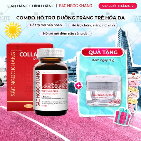 Combo Cao Cấp Dưỡng Da Căng Mịn - Trắng Sáng Sắc Ngọc Khang