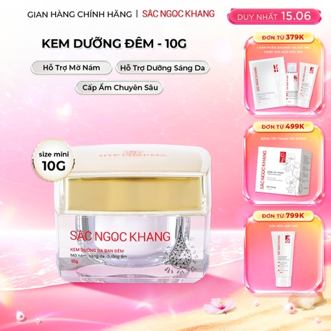 Kem Dưỡng Da Ban Đêm Sắc Ngọc Khang 10g - Dưỡng ẩm, mờ nám sạm, tàn nhang