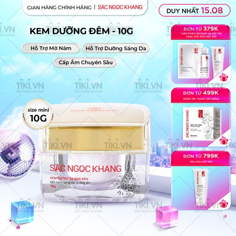 Kem Dưỡng Da Ban Đêm Sắc Ngọc Khang 10g - Dưỡng ẩm, mờ nám sạm, tàn nhang