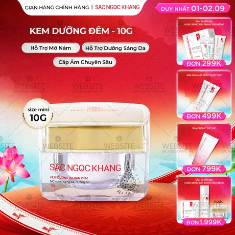 Kem Dưỡng Da Ban Đêm Sắc Ngọc Khang 10g - Dưỡng ẩm, mờ nám sạm, tàn nhang