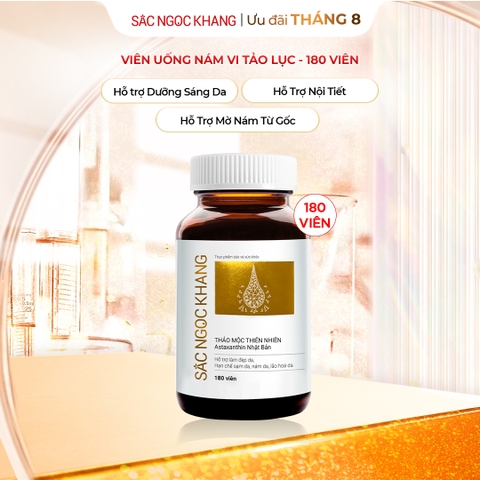 Viên Uống Vi Tảo Lục Sắc Ngọc Khang Mờ Nám, Đẹp Da, Hạn Chế Lão Hóa 180v