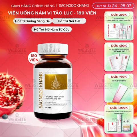 Viên Uống Vi Tảo Lục Sắc Ngọc Khang Mờ Nám, Đẹp Da, Hạn Chế Lão Hóa 180v