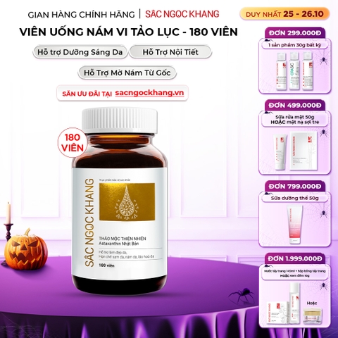Viên Uống Vi Tảo Lục Sắc Ngọc Khang Mờ Nám, Đẹp Da, Hạn Chế Lão Hóa 180v