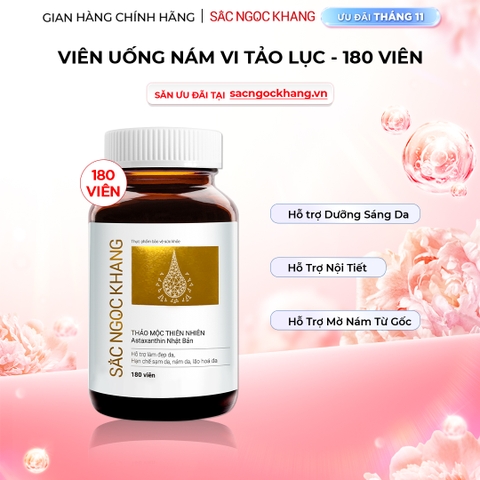 Viên Uống Vi Tảo Lục Sắc Ngọc Khang Mờ Nám, Đẹp Da, Hạn Chế Lão Hóa 180v