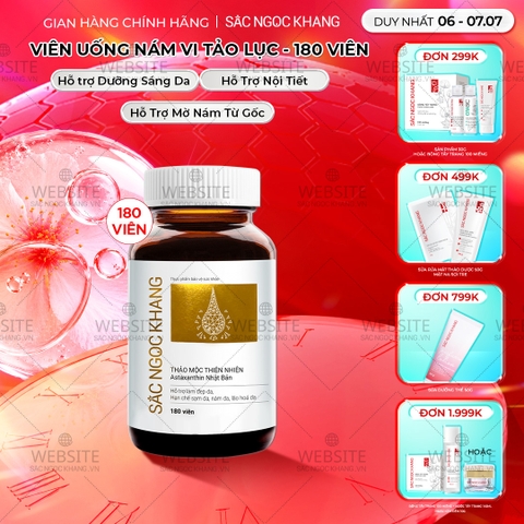 Viên Uống Vi Tảo Lục Sắc Ngọc Khang Mờ Nám, Đẹp Da, Hạn Chế Lão Hóa 180v