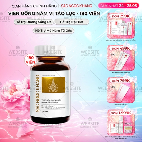 Viên Uống Vi Tảo Lục Sắc Ngọc Khang Mờ Nám, Đẹp Da, Hạn Chế Lão Hóa 180v