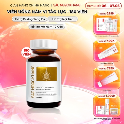 Viên Uống Vi Tảo Lục Sắc Ngọc Khang Mờ Nám, Đẹp Da, Hạn Chế Lão Hóa 180v