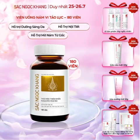 Viên Uống Vi Tảo Lục Sắc Ngọc Khang Mờ Nám, Đẹp Da, Hạn Chế Lão Hóa 180v