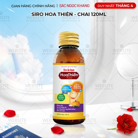 Siro ăn ngon Hoa Thiên chai 120ml giúp bé ăn ngon, hổ trợ phát triển trí não, tăng sức đề kháng của bé