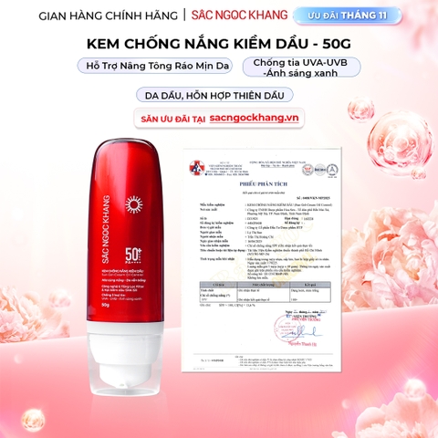 Kem Chống Nắng Kiềm Dầu Sắc Ngọc Khang 50g