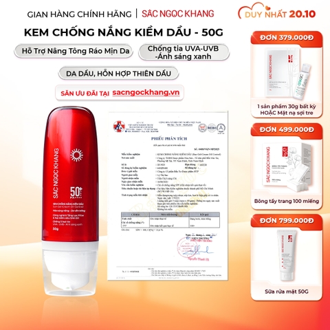 Kem Chống Nắng Kiềm Dầu Sắc Ngọc Khang 50g