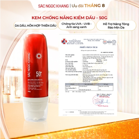 Kem Chống Nắng Kiềm Dầu Sắc Ngọc Khang 50g