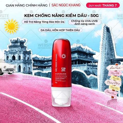 Kem Chống Nắng Kiềm Dầu Sắc Ngọc Khang 50g