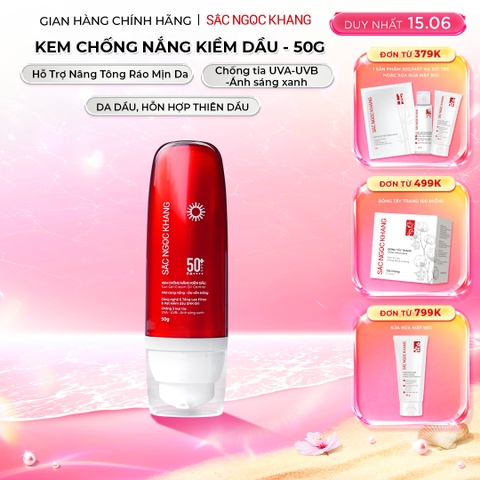 Kem Chống Nắng Kiềm Dầu Sắc Ngọc Khang 50g