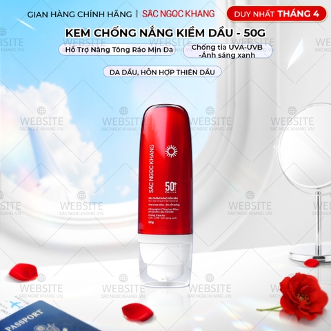 Kem Chống Nắng Kiềm Dầu Sắc Ngọc Khang 50g