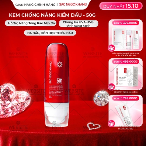 Kem Chống Nắng Kiềm Dầu Sắc Ngọc Khang 50g
