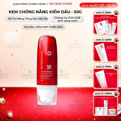 Kem Chống Nắng Kiềm Dầu Sắc Ngọc Khang 50g