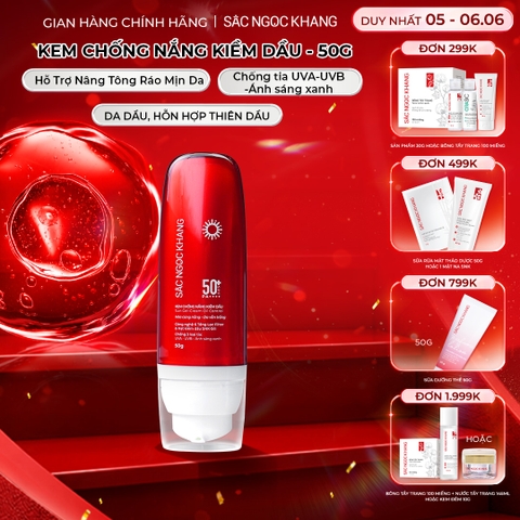 Kem Chống Nắng Kiềm Dầu Sắc Ngọc Khang 50g