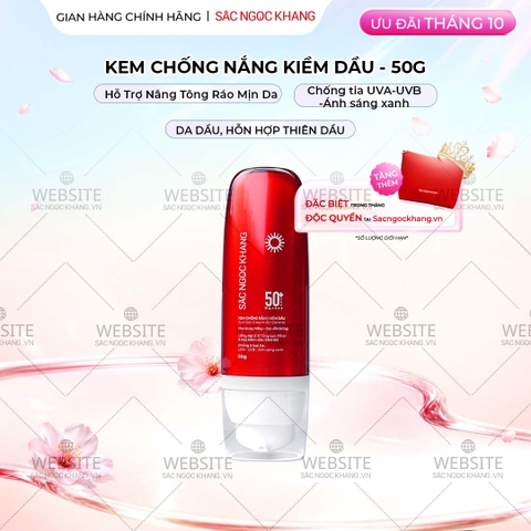 Kem Chống Nắng Kiềm Dầu Sắc Ngọc Khang 50g
