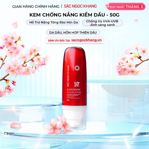 Kem Chống Nắng Kiềm Dầu Sắc Ngọc Khang 50g