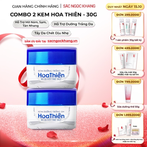 Combo 2 Hộp Kem dưỡng trắng da Hoa Thiên 30g
