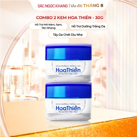 Combo 2 Hộp Kem dưỡng trắng da Hoa Thiên 30g