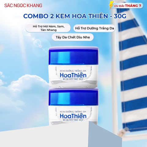 Combo 2 Hộp Kem dưỡng trắng da Hoa Thiên 30g
