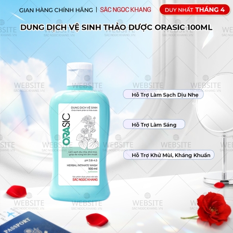 Dung Dịch Vệ Sinh Thảo Dược Orasic Sắc Ngọc Khang (Herbal Intimate Wash) 100ml