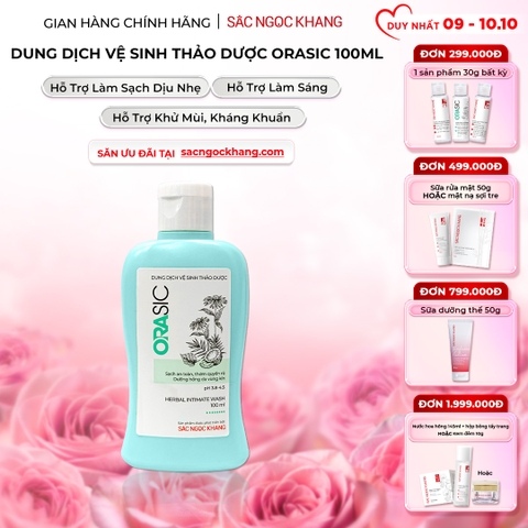 Dung Dịch Vệ Sinh Thảo Dược Orasic Sắc Ngọc Khang (Herbal Intimate Wash) 100ml