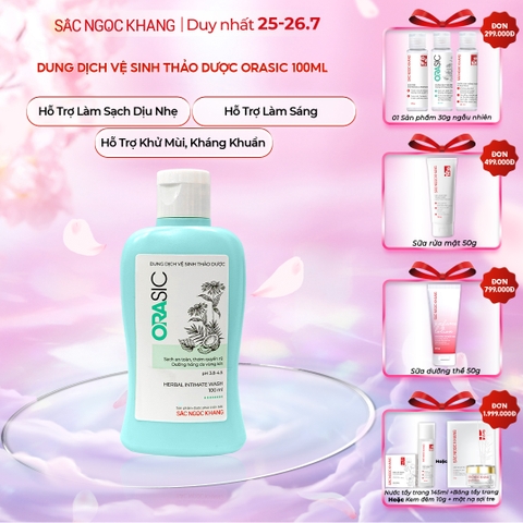 Dung Dịch Vệ Sinh Thảo Dược Orasic Sắc Ngọc Khang (Herbal Intimate Wash) 100ml