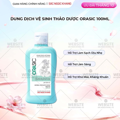 Dung Dịch Vệ Sinh Thảo Dược Orasic Sắc Ngọc Khang (Herbal Intimate Wash) 100ml