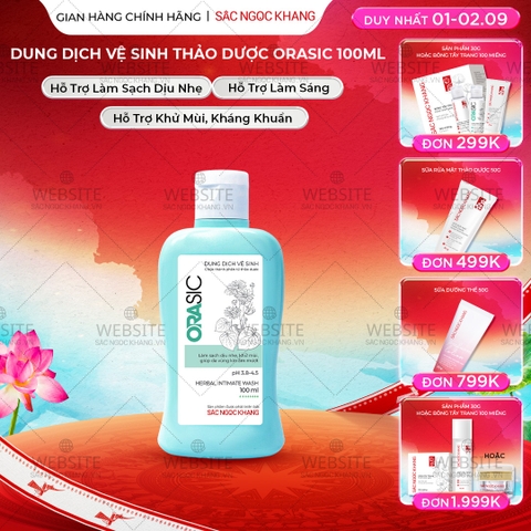 Dung Dịch Vệ Sinh Thảo Dược Orasic Sắc Ngọc Khang (Herbal Intimate Wash) 100ml